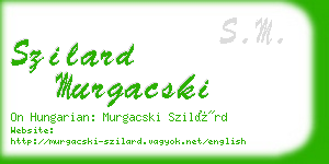 szilard murgacski business card